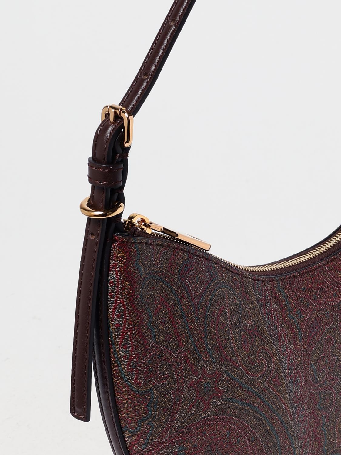 ETRO SCHULTERTASCHE: Etro Essential Paisley Arnica Hobo-Tasche aus beschichteter Baumwolle, Braun - Img 4