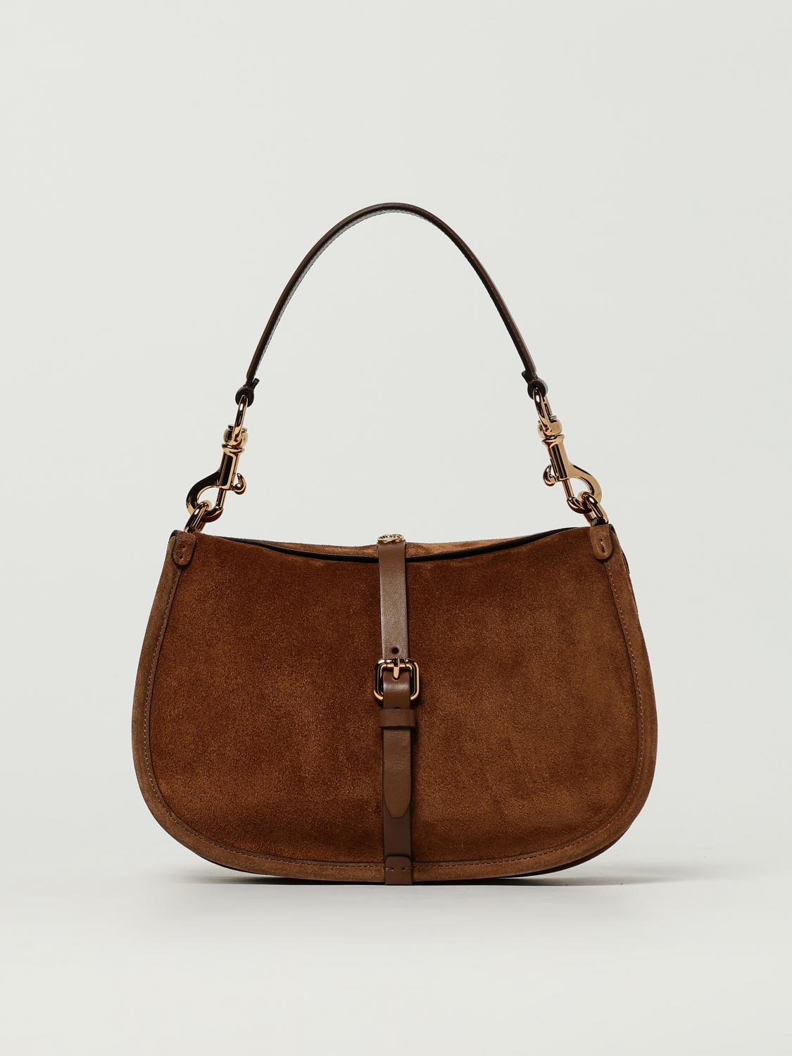 ETRO BORSA A SPALLA: Borsa Pony Etro in camoscio , Biscotto - Img 1