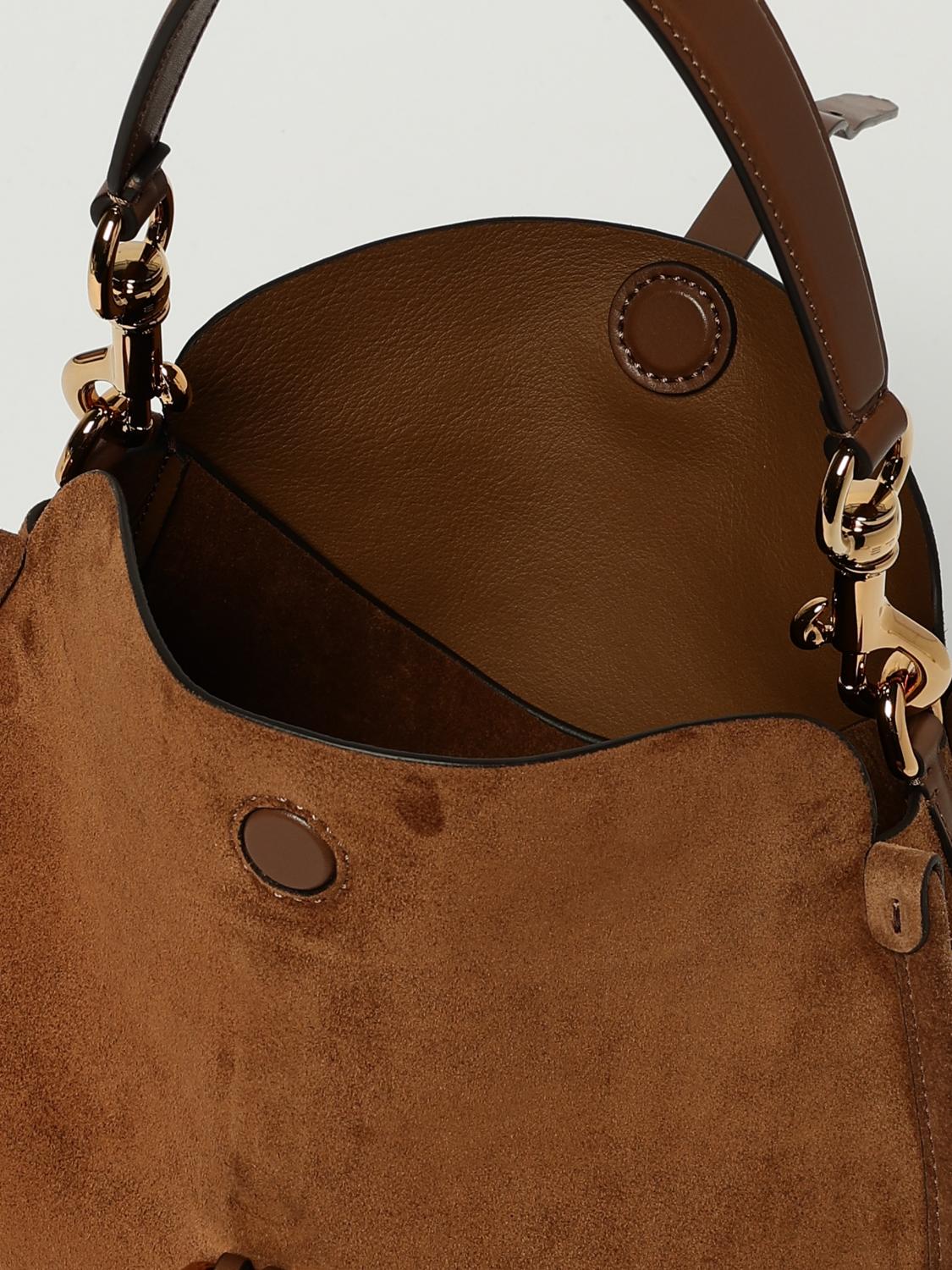 ETRO BORSA A SPALLA: Borsa Pony Etro in camoscio , Biscotto - Img 5