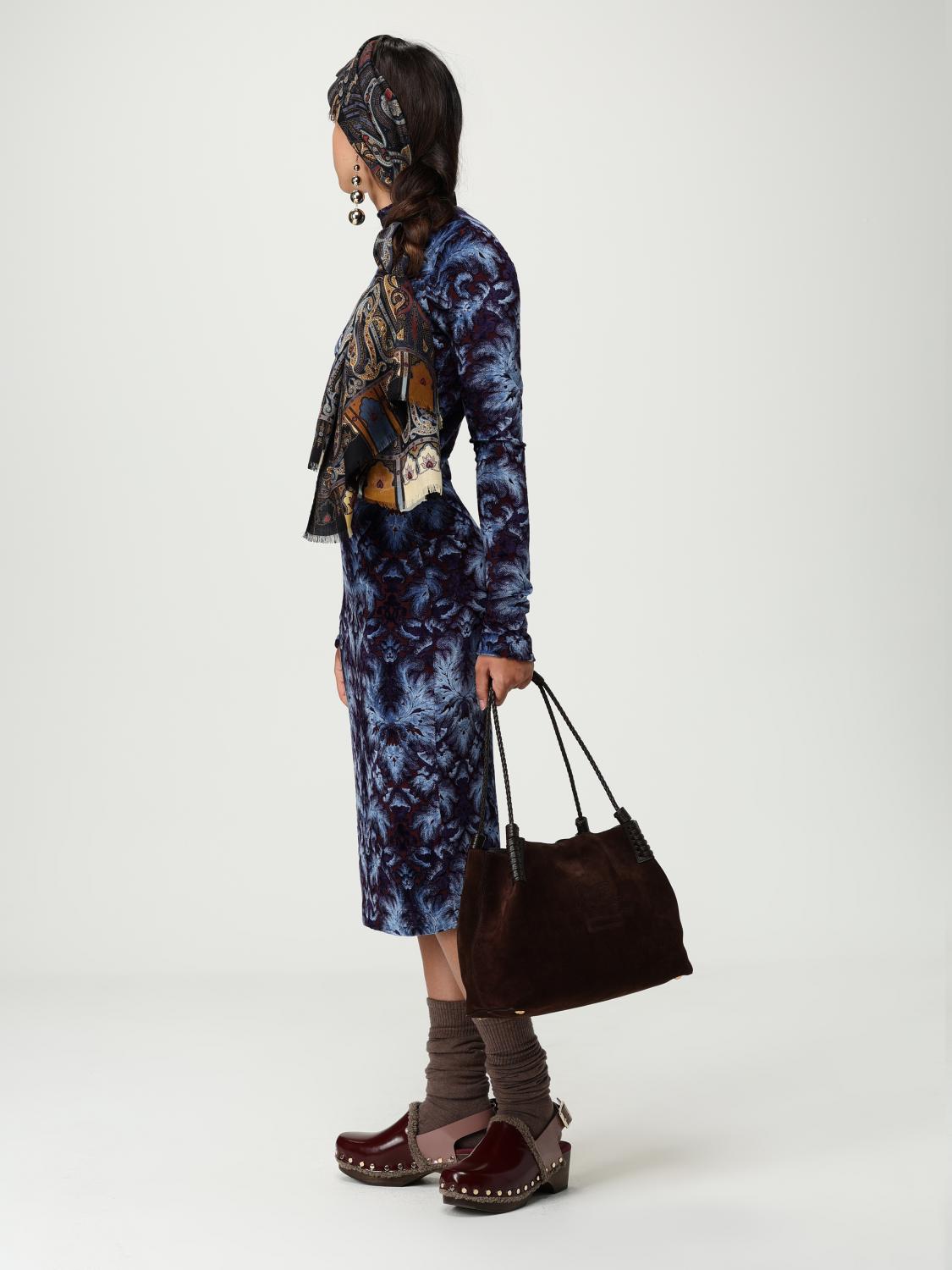 ETRO SCHULTERTASCHE: Schultertasche damen Etro, Braun - Img 2