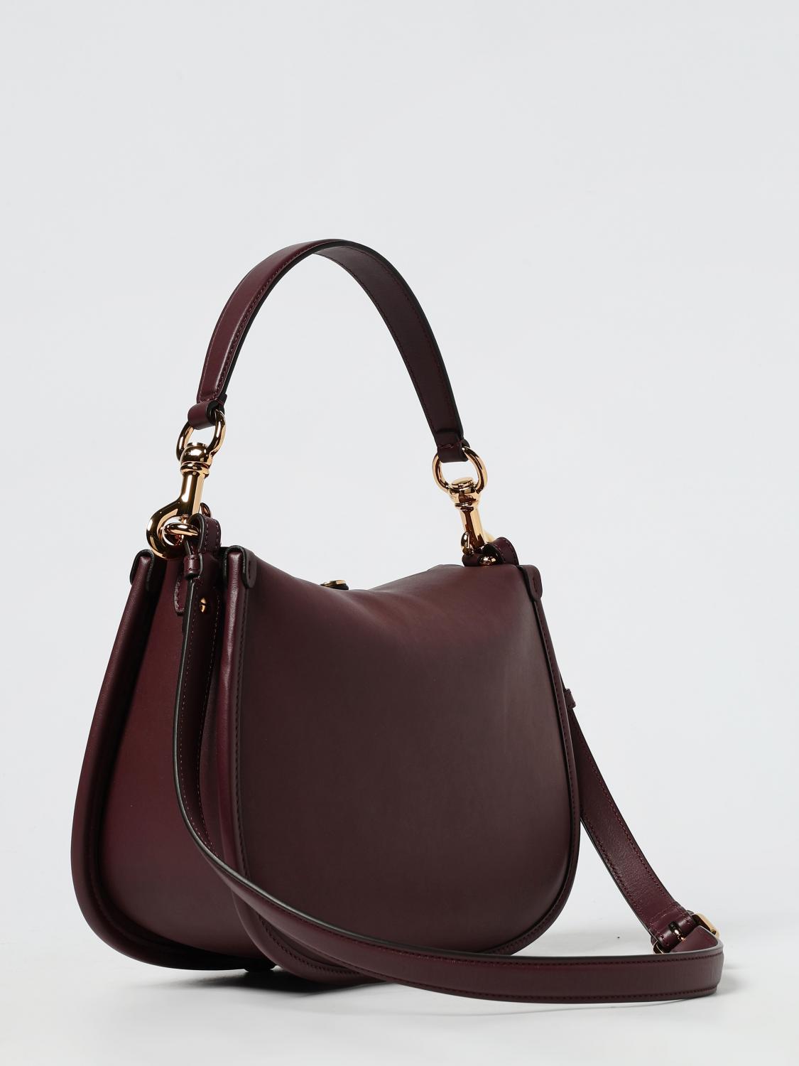 ETRO BORSA A SPALLA: Borsa Pony Medium Etro in pelle , Bordeaux - Img 3
