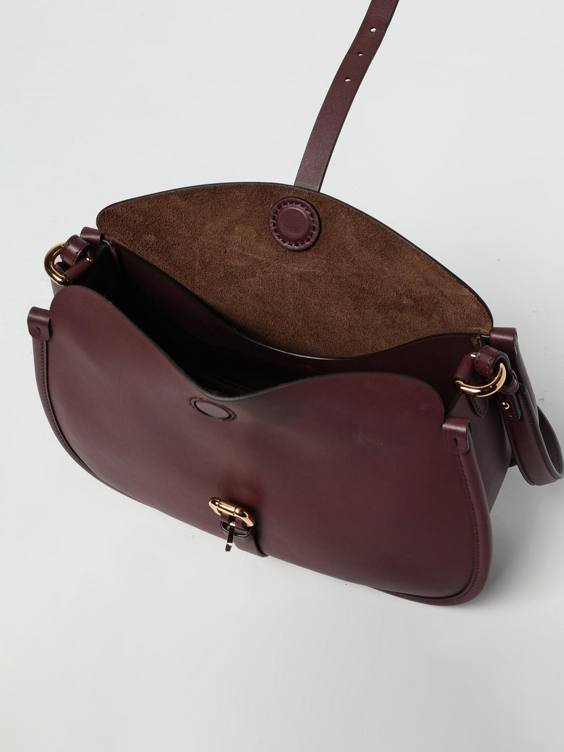 ETRO BORSA A SPALLA: Borsa Pony Medium Etro in pelle , Bordeaux - Img 5