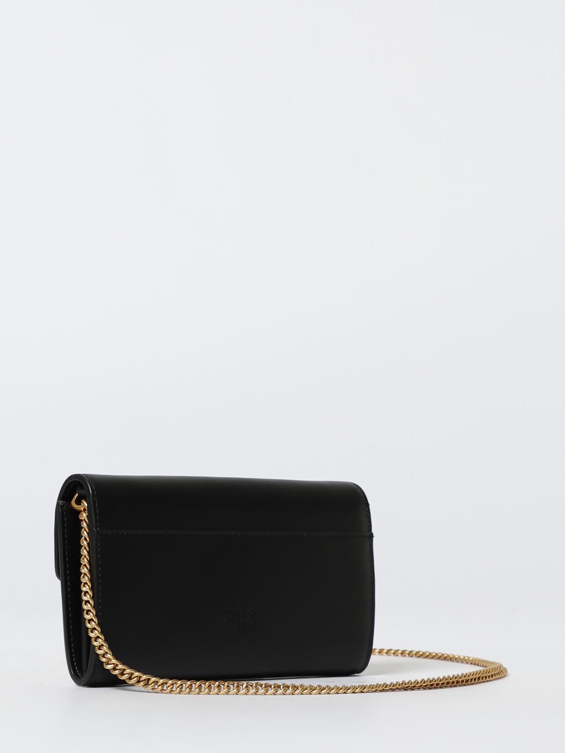 PINKO PORTAFOGLIO: Portafoglio Love Bag Simply Pinko in pelle , Nero - Img 2
