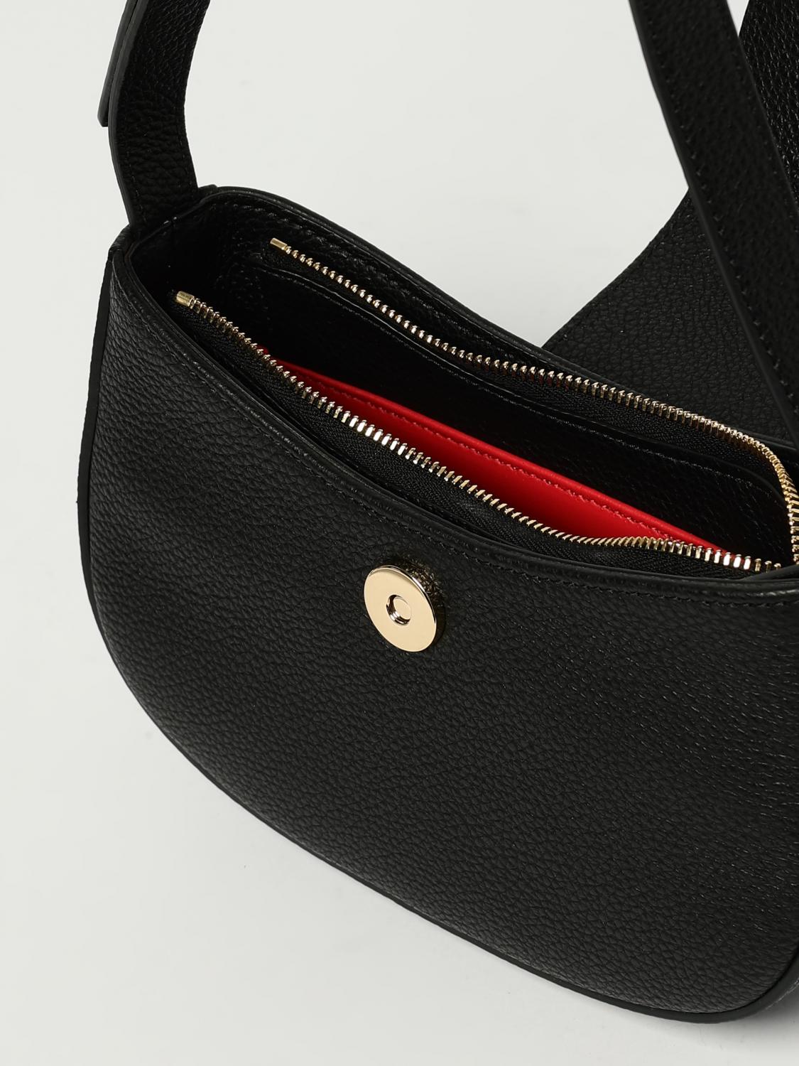 FERRAGAMO BORSA MINI: Borsa Mini Double Gancini Ferragamo in pelle martellata , Nero - Img 5