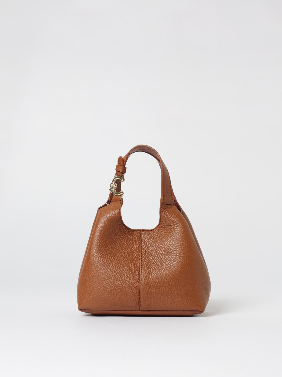 COCCINELLE BORSA MINI: Borsa C-Me Easy Small Coccinelle in pelle a grana , Marrone - Img 1