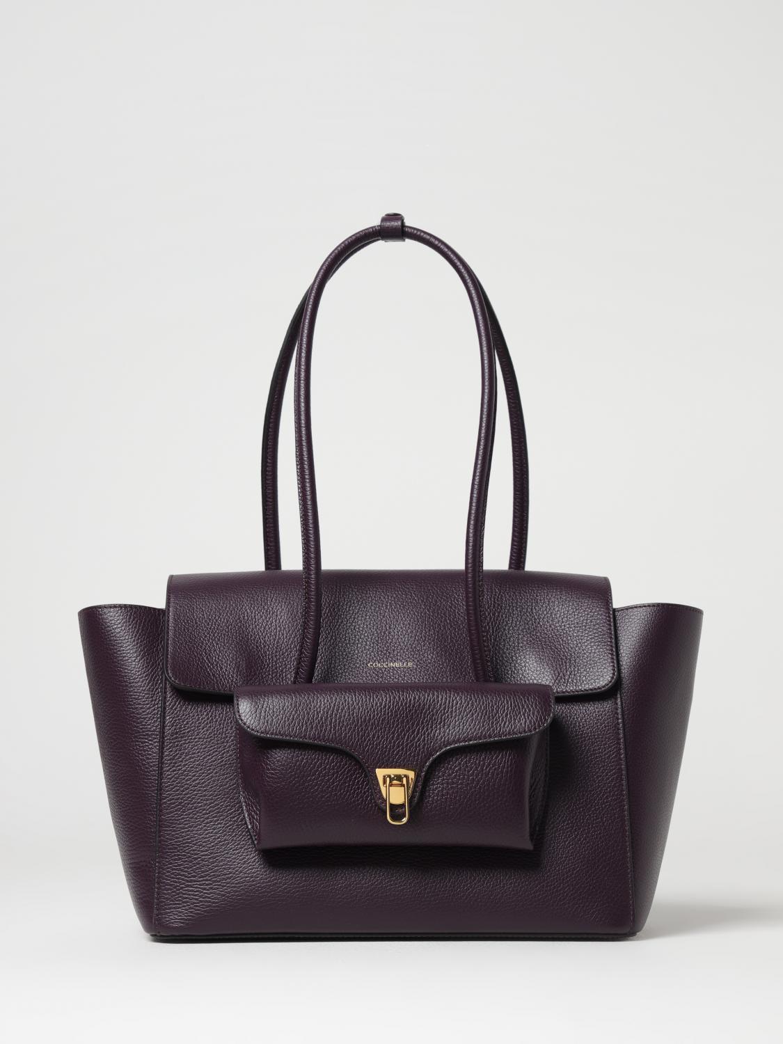 COCCINELLE BOLSO DE HOMBRO: Bolso de hombro mujer Coccinelle, Ciruela - Img 1