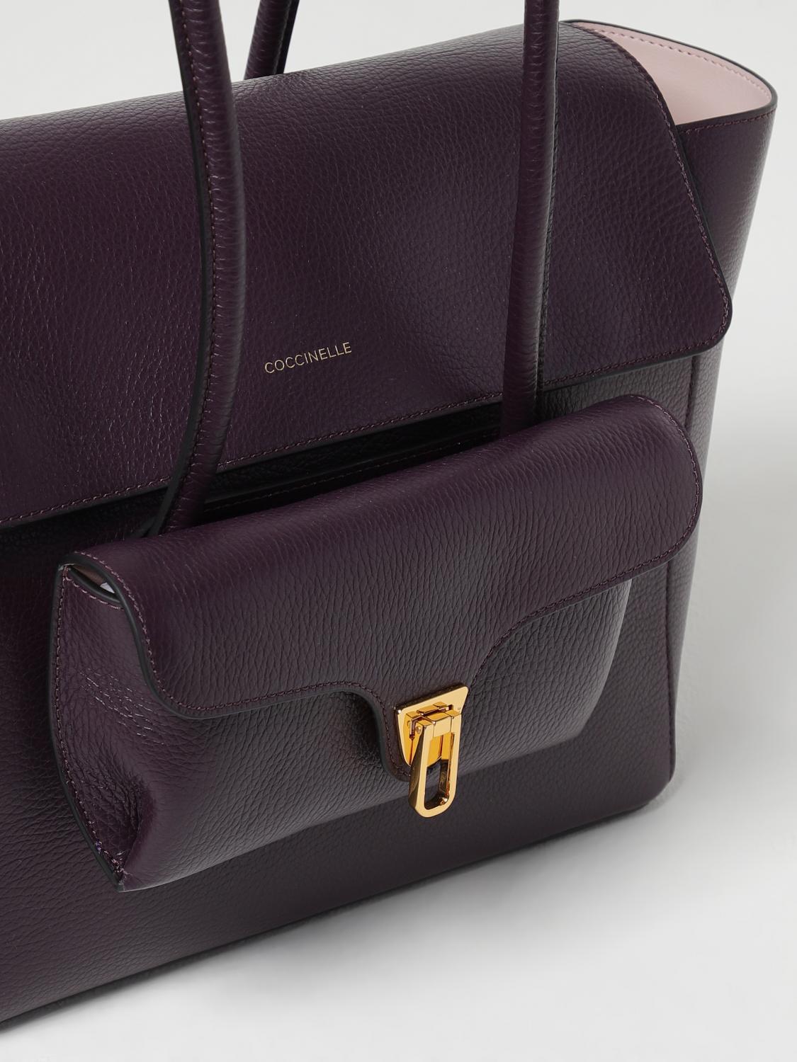 COCCINELLE BOLSO DE HOMBRO: Bolso de hombro mujer Coccinelle, Ciruela - Img 3