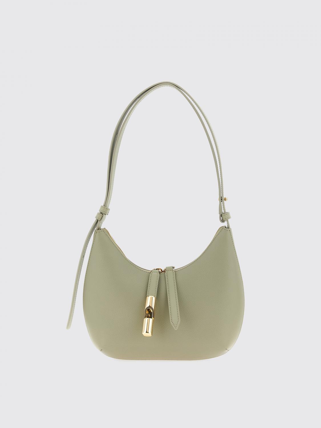 FURLA BORSA MINI: Borsa Goccia S Furla in pelle a grana , Verde - Img 1