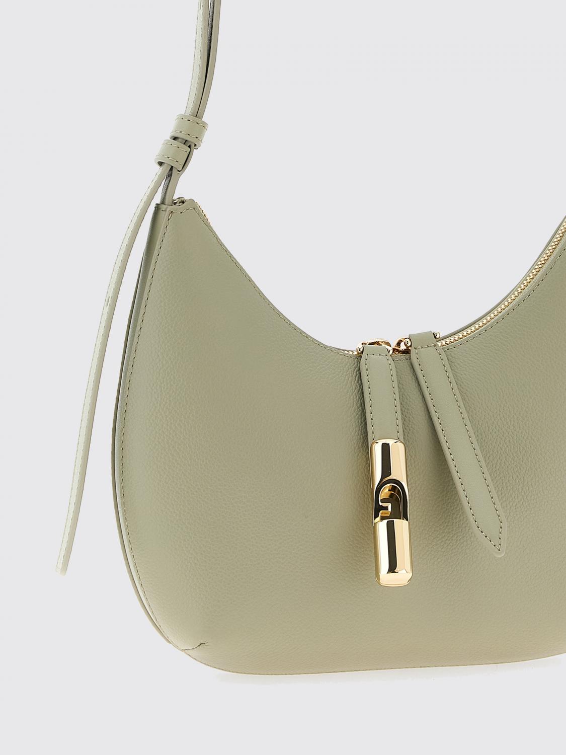 FURLA BORSA MINI: Borsa Goccia S Furla in pelle a grana , Verde - Img 3