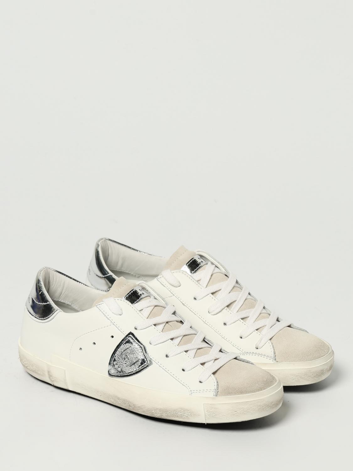 PHILIPPE MODEL SNEAKERS: Sneakers Prsx Philippe Model in pelle used, Bianco 2 - Img 2