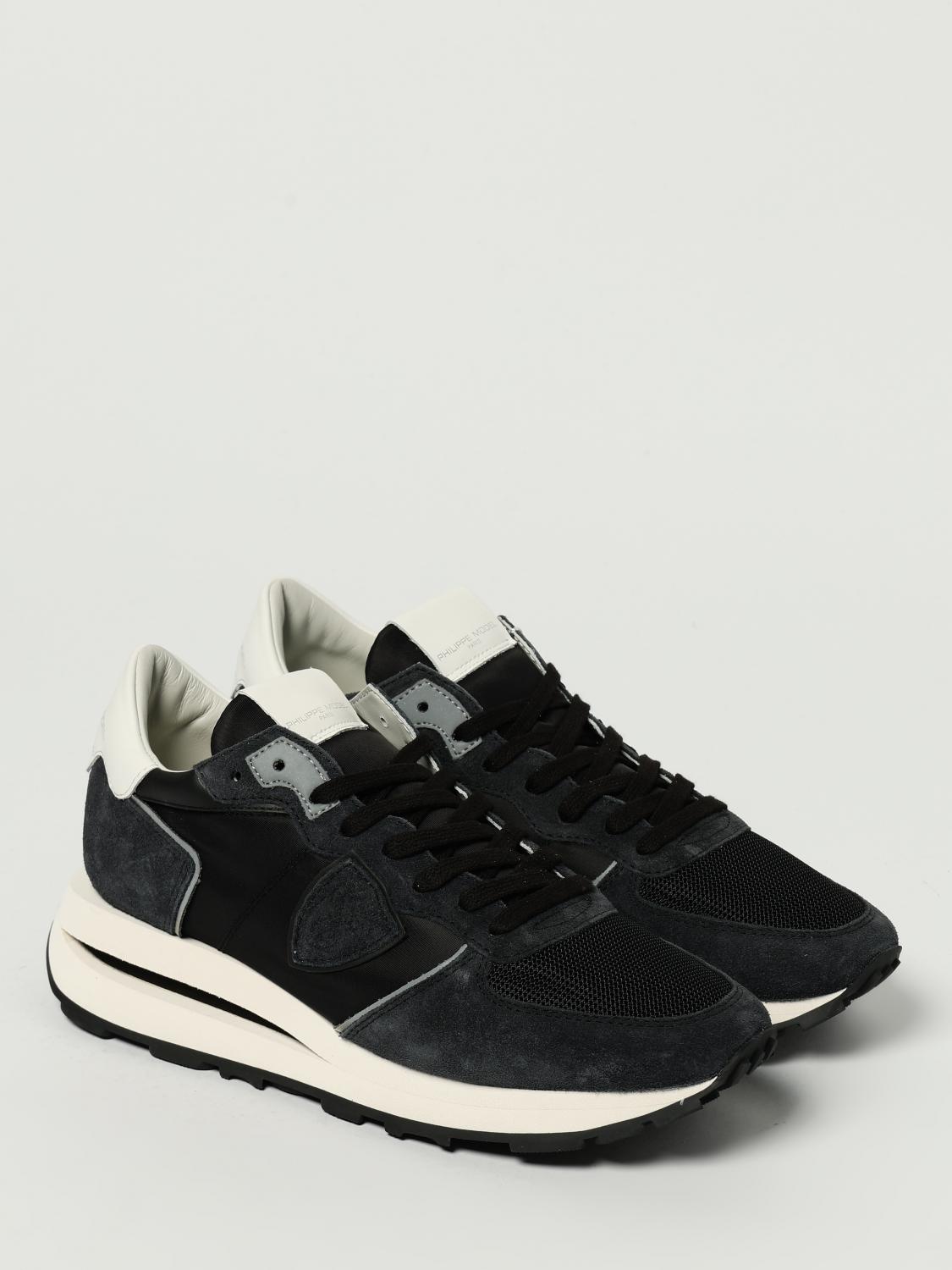 PHILIPPE MODEL スニーカー: Philippe Model Tropez スエード&ナイロンスニーカー, ブラック - Img 2