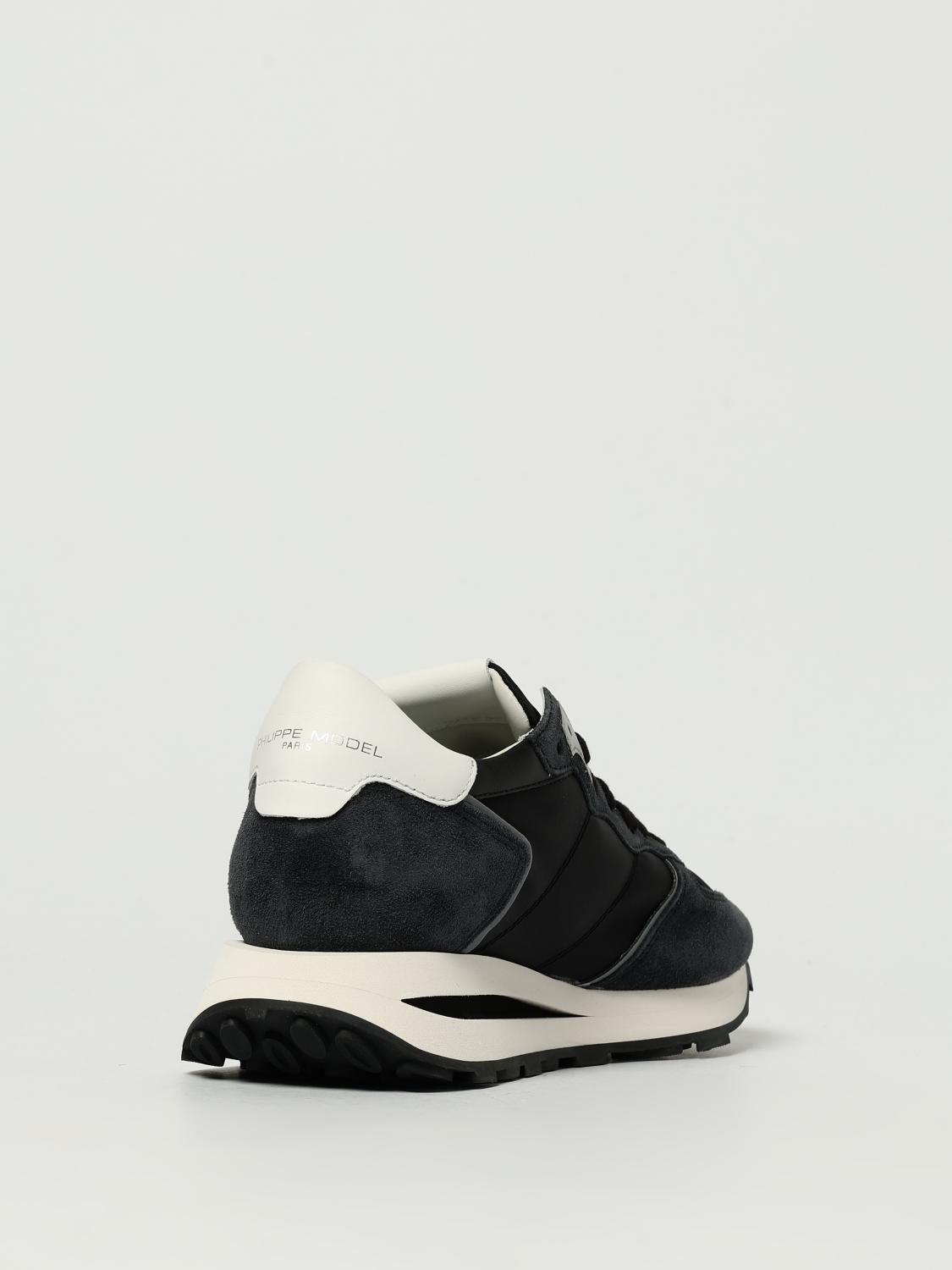 PHILIPPE MODEL スニーカー: Philippe Model Tropez スエード&ナイロンスニーカー, ブラック - Img 3