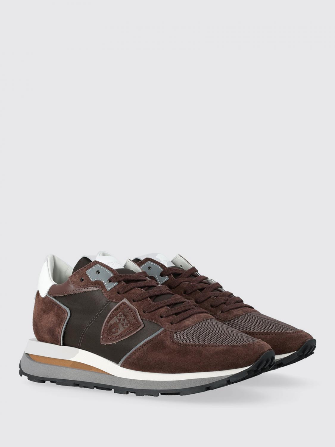 PHILIPPE MODEL SNEAKERS: Tropez Sneakers von Philippe Model aus Wildleder und Nylon, Braun - Img 2