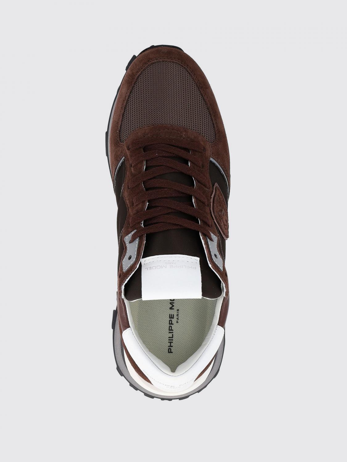 PHILIPPE MODEL SNEAKERS: Tropez Sneakers von Philippe Model aus Wildleder und Nylon, Braun - Img 4