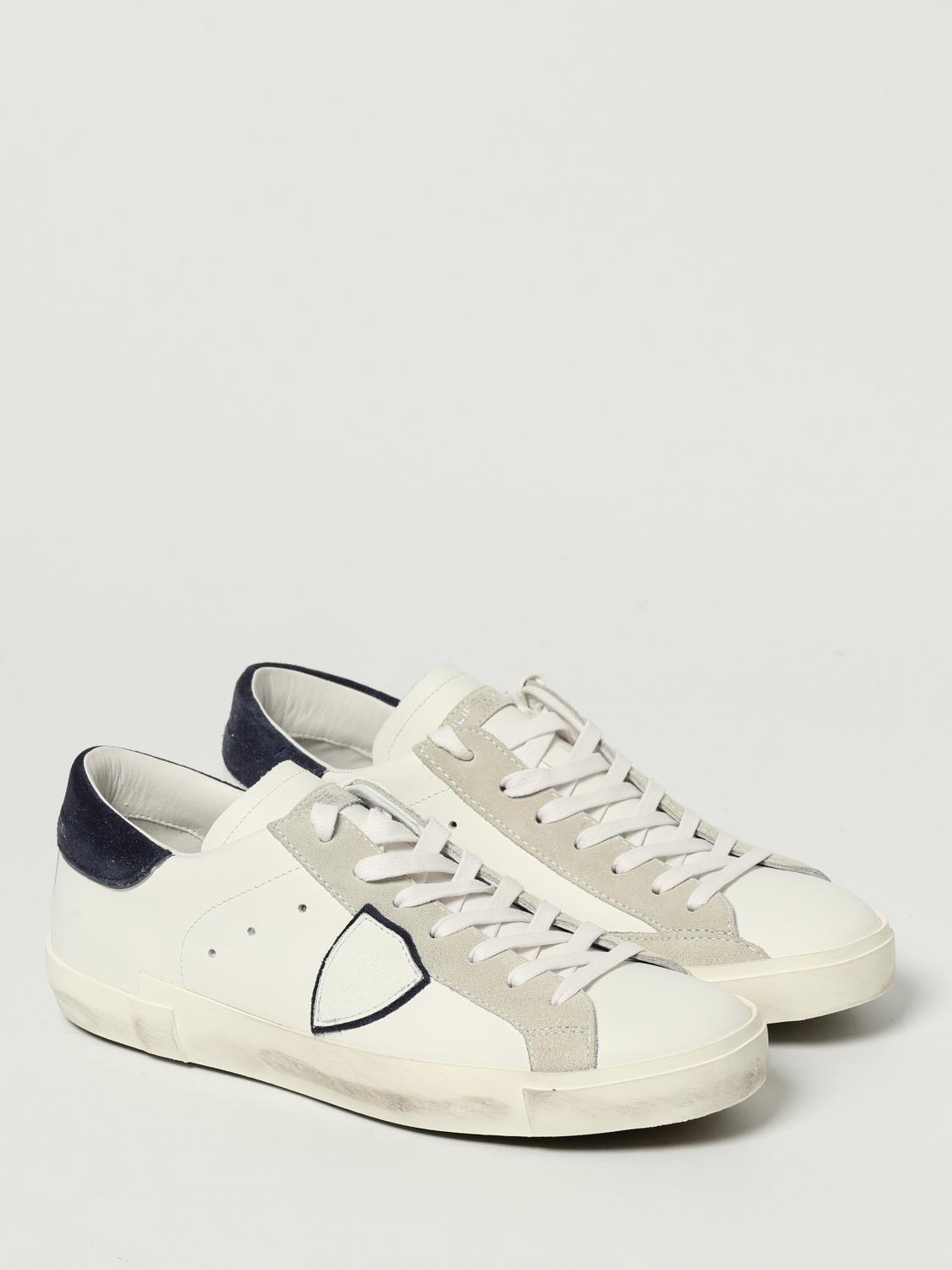 PHILIPPE MODEL SNEAKERS: Paris Sneakers von Philippe Model aus Used-Leder, Weiss 1 - Img 2