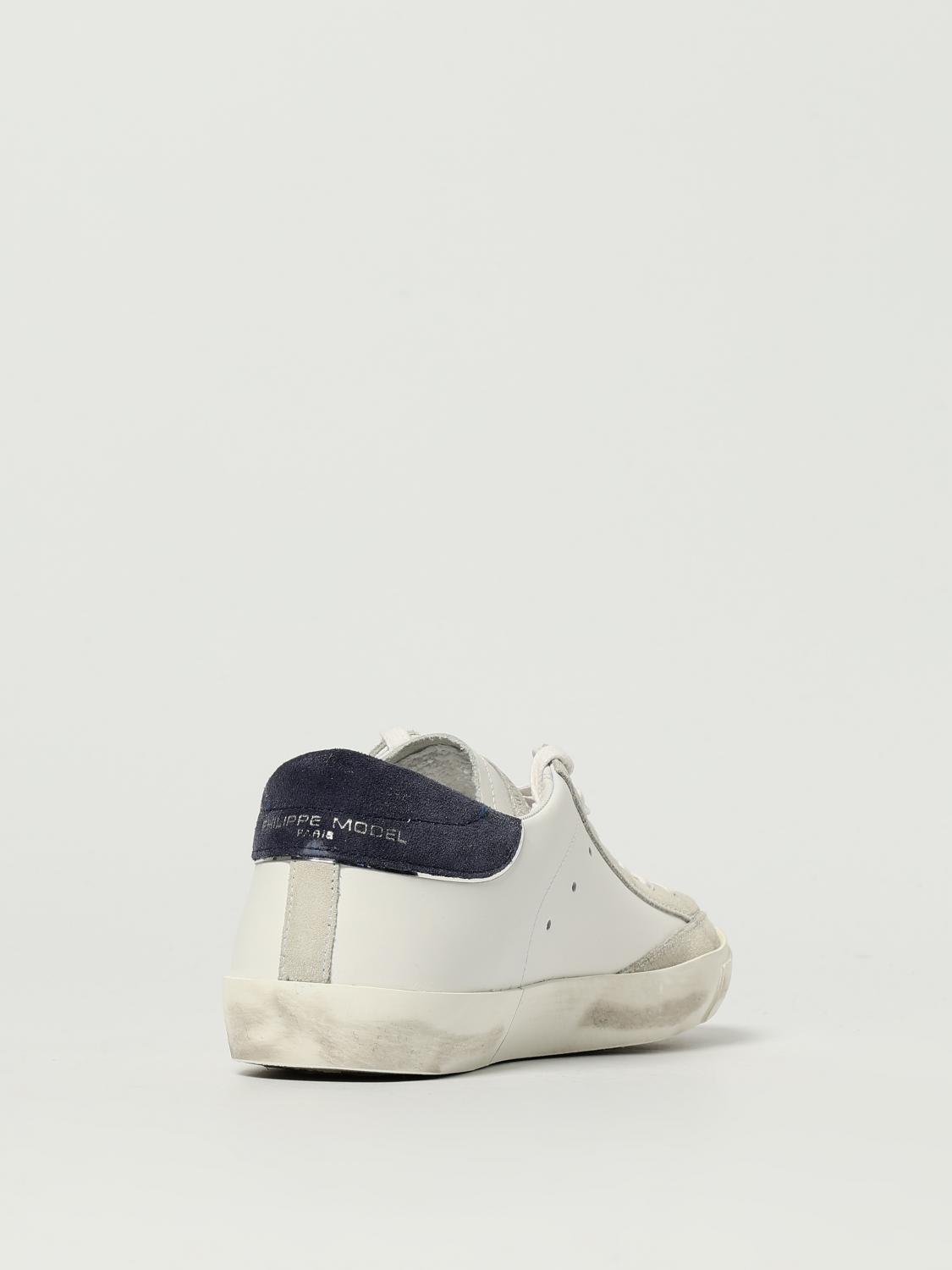 PHILIPPE MODEL SNEAKERS: Paris Sneakers von Philippe Model aus Used-Leder, Weiss 1 - Img 3