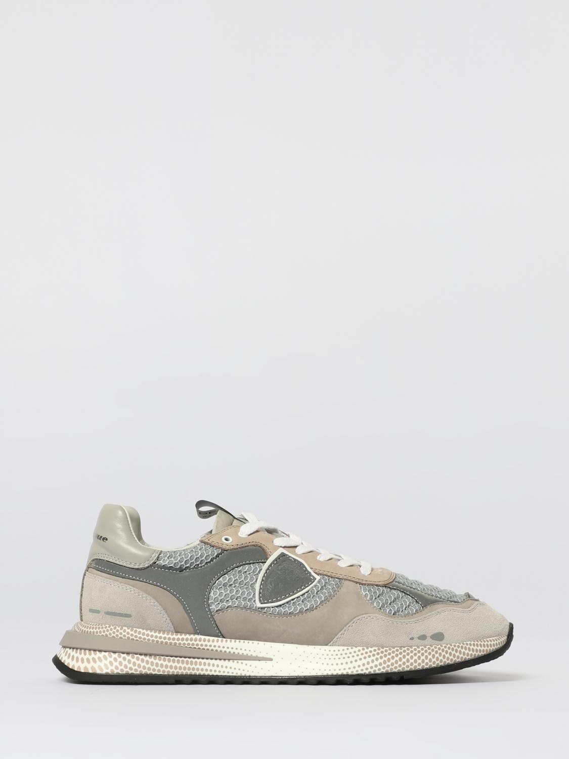 PHILIPPE MODEL BASKETS: Baskets homme Philippe Model, Gris - Img 1