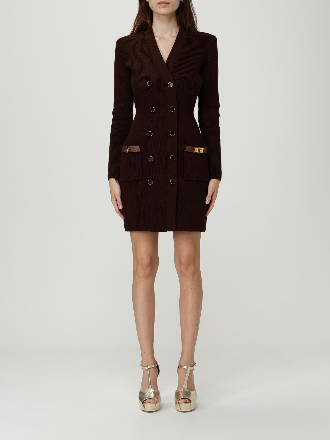 ELISABETTA FRANCHI KLEID: Kleider damen Elisabetta Franchi, Braun - Img 1