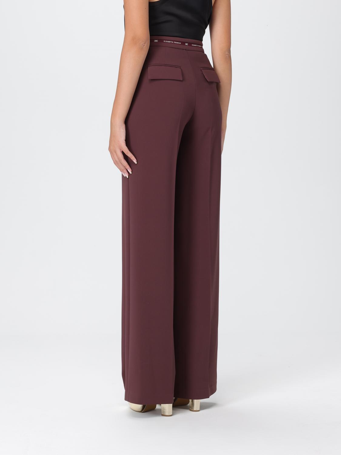 ELISABETTA FRANCHI PANTALONES: Pantalón mujer Elisabetta Franchi, Vino - Img 2