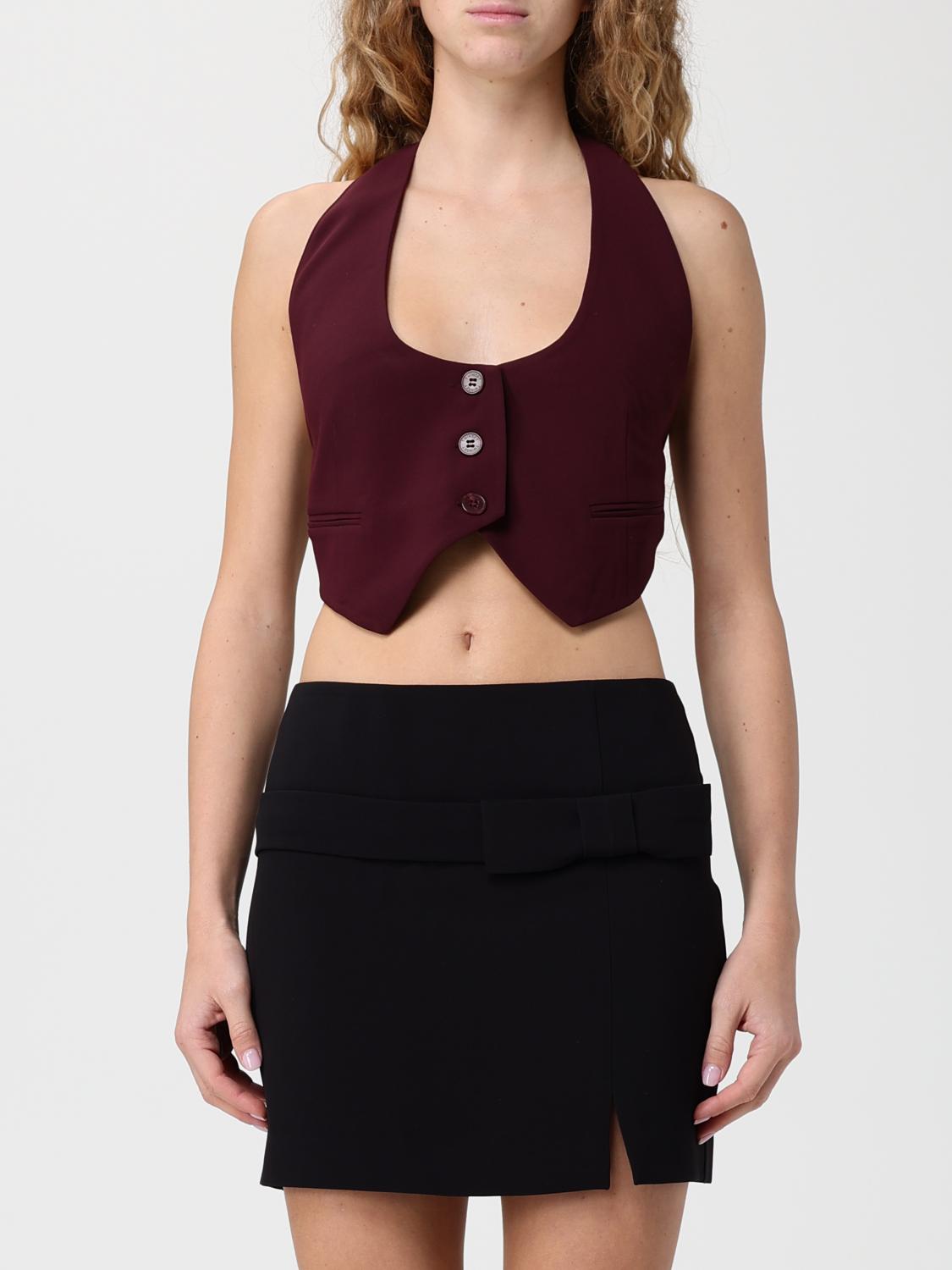 TWINSET WAISTCOAT: Blazer woman Twinset, Burgundy - Img 1