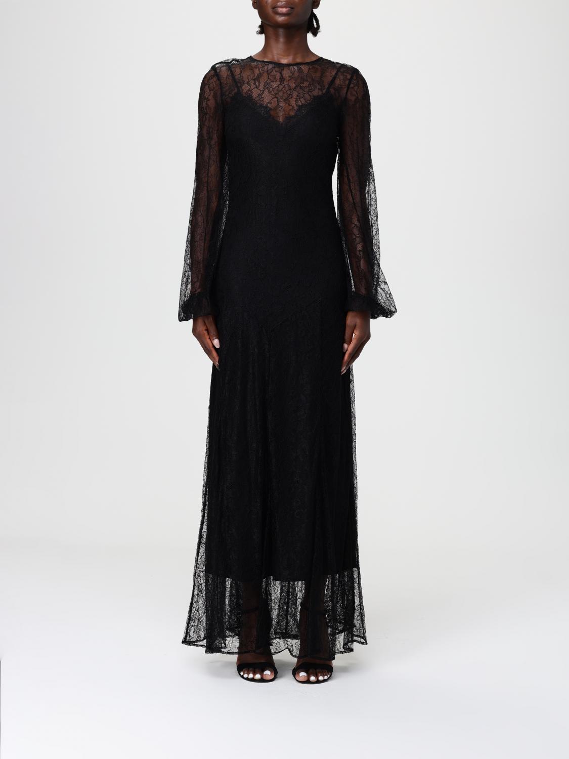twinset lace dress Twinset Giglio Lace And Silk Maxi Dress