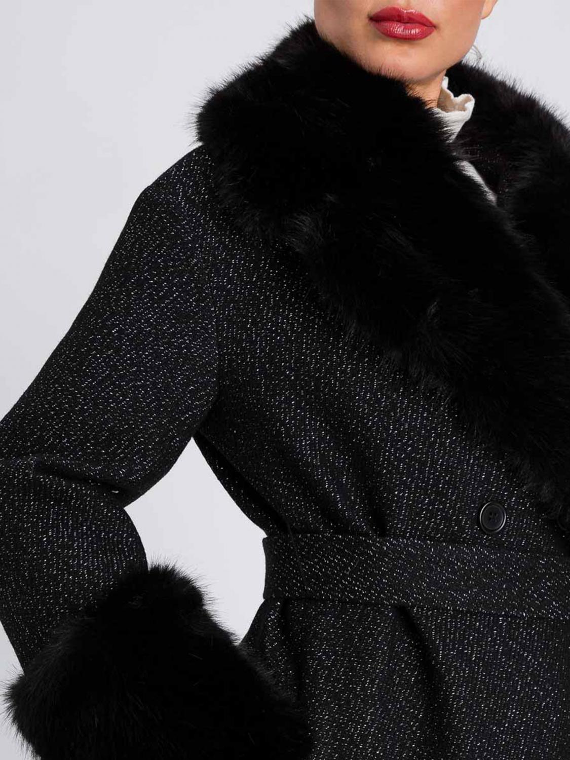 TWINSET ABRIGO: Abrigo mujer Twinset, Negro - Img 4