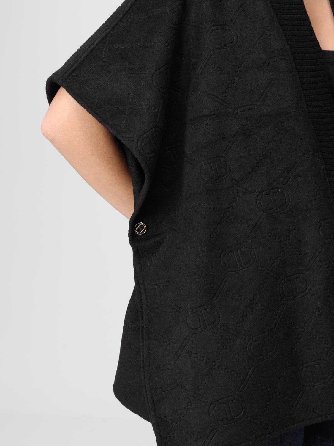 TWINSET SWEATER: Cape woman Twinset, Black - Img 3