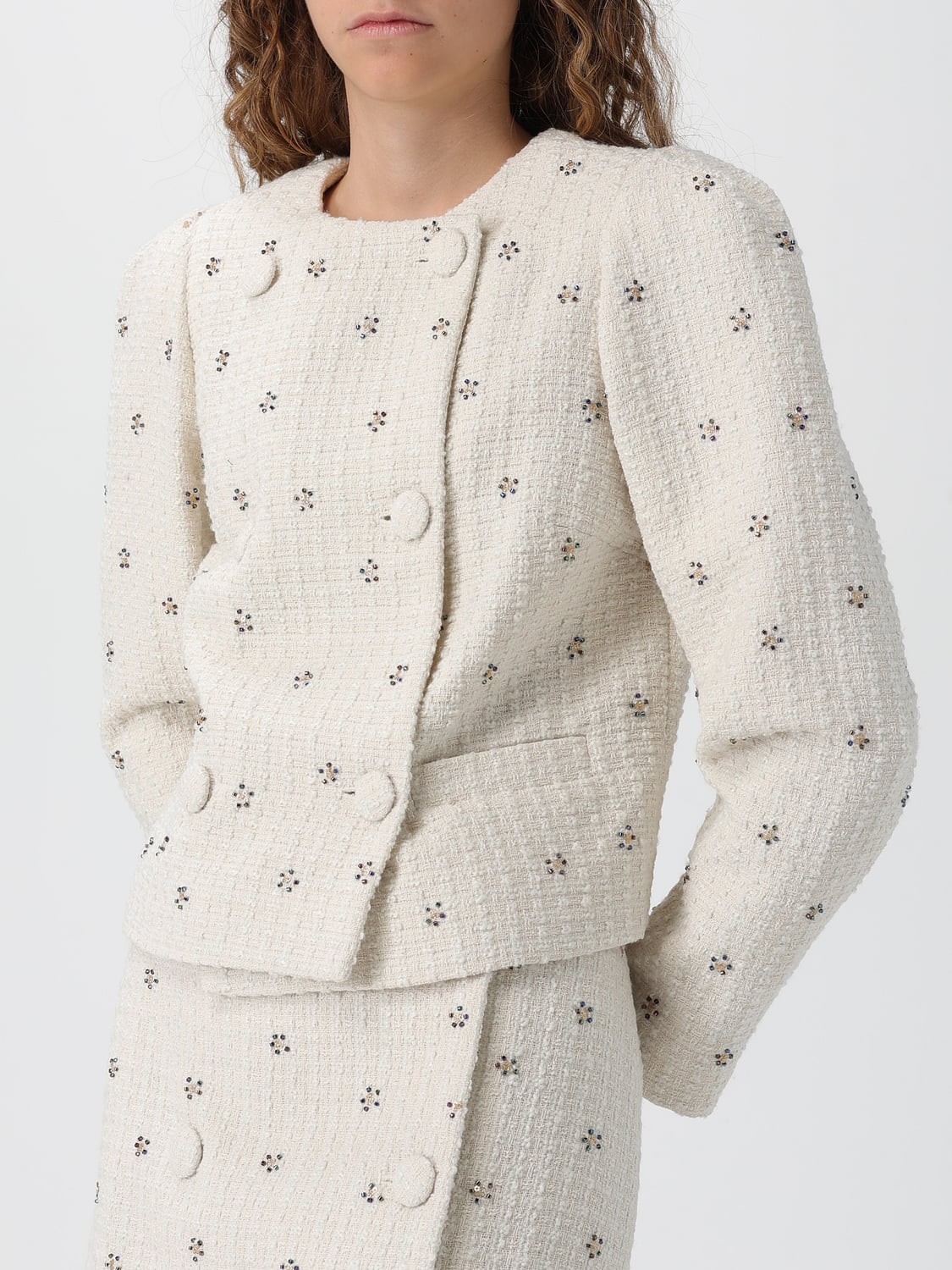 ACTITUDE TWINSET JACKE: Blazer damen Actitude Twinset, Ice - Img 4
