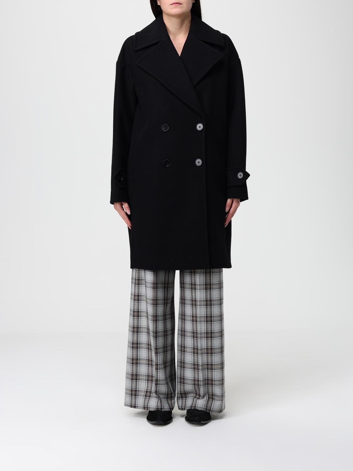ACTITUDE TWINSET COAT: Coat woman Actitude Twinset, Black - Img 1