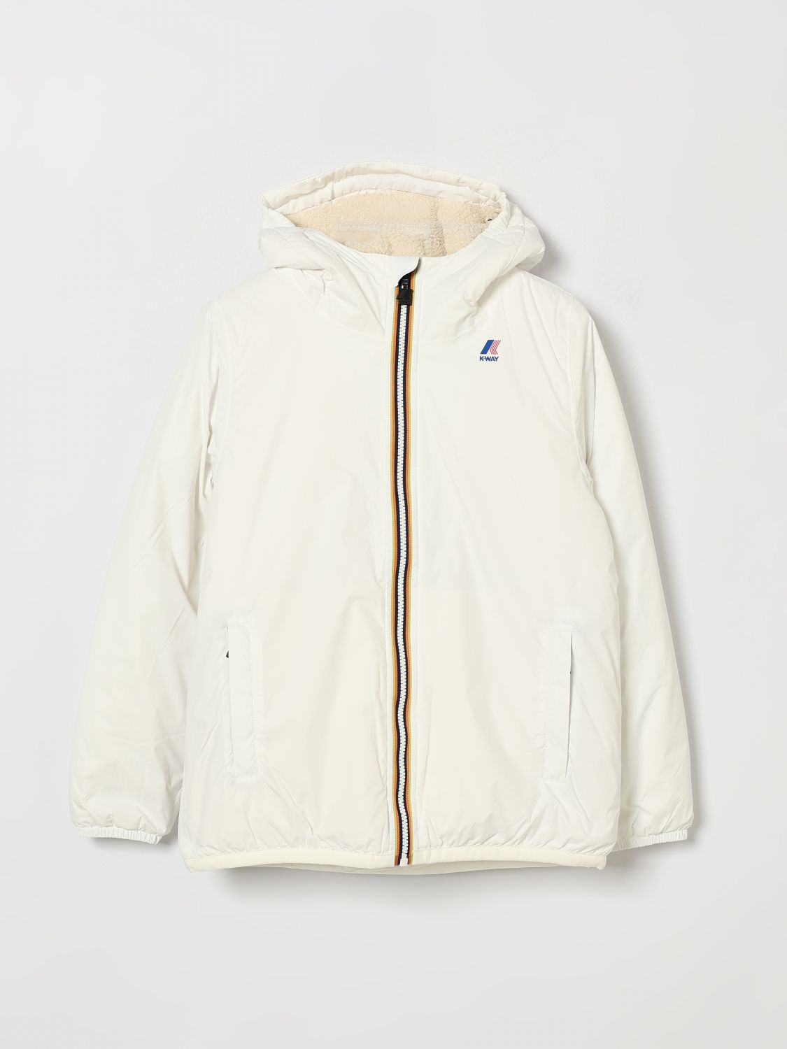 K-WAY JACKET: Jacket kids K-way, White - Img 1