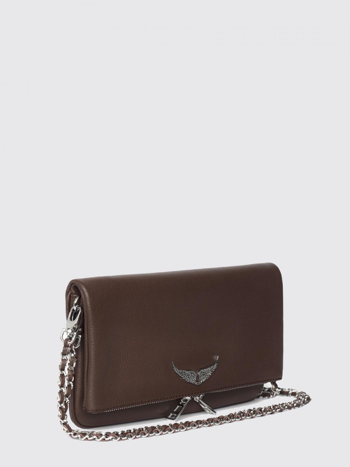 ZADIG & VOLTAIRE CLUTCH: Clutch Rock Zadig & Voltaire in pelle a grana , Bordeaux - Img 2