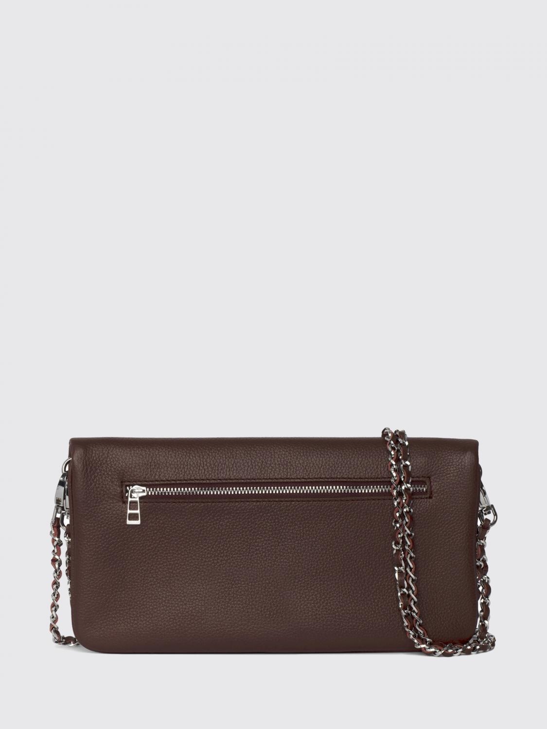 ZADIG & VOLTAIRE CLUTCH: Clutch Rock Zadig & Voltaire in pelle a grana , Bordeaux - Img 3