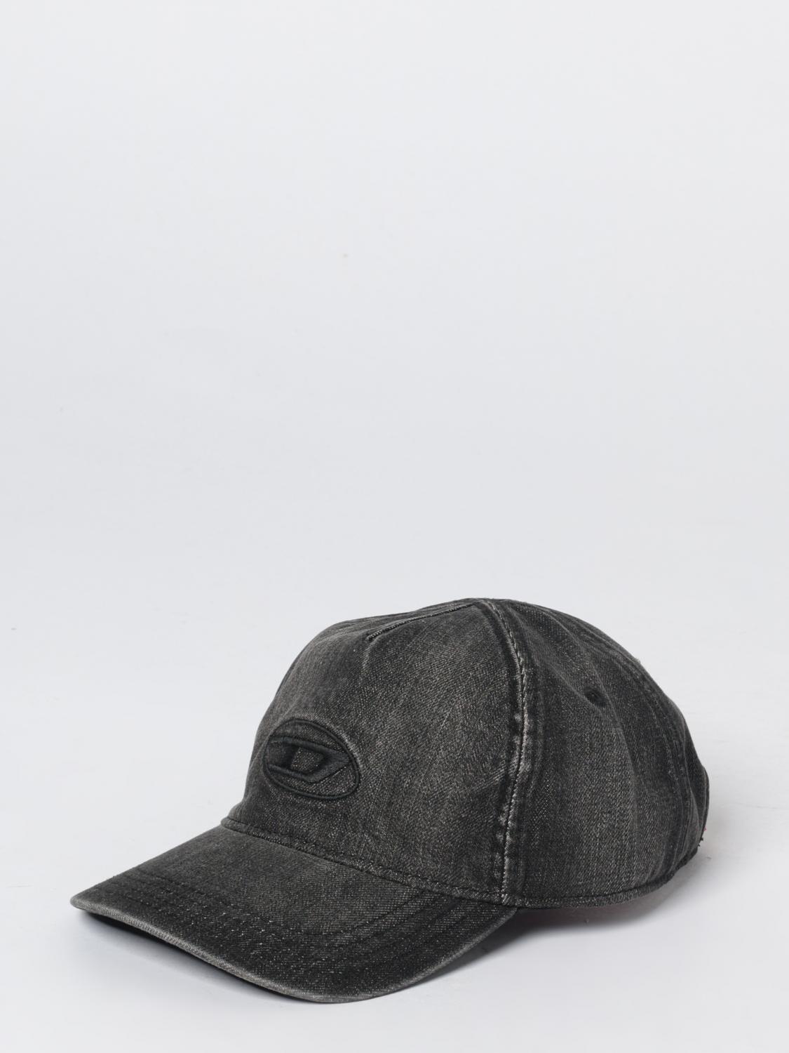 DIESEL HAT: C-Enic Used Denim Hat Diesel, Black - Img 1