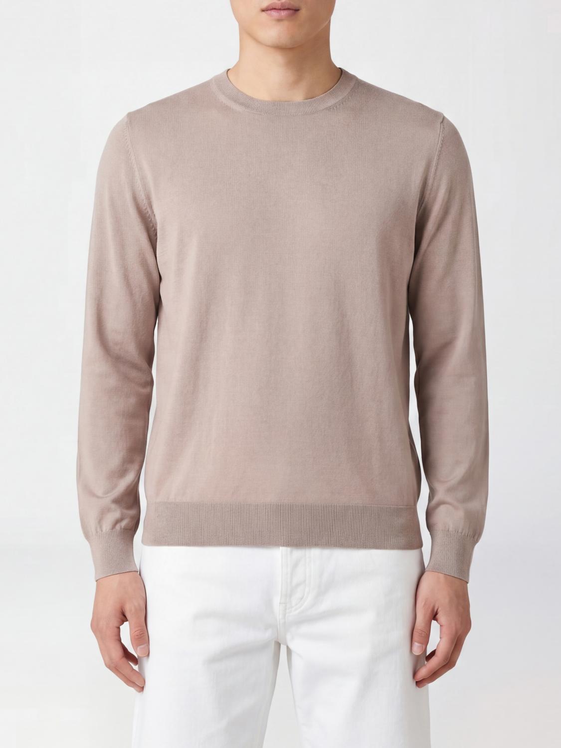 BRUNELLO CUCINELLI PULLOVER: Rundhalspullover aus Baumwolle Brunello Cucinelli, Braun - Img 1