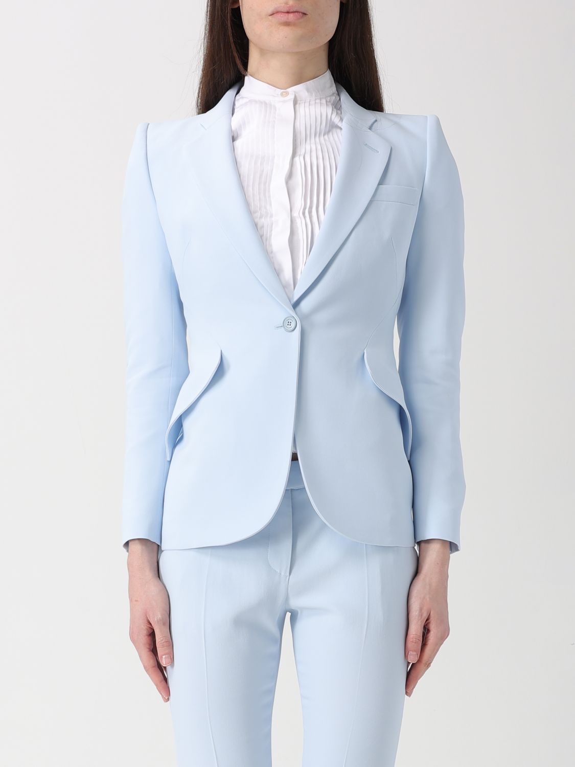 MCQUEEN BLAZER: Blazer woman McQueen, Sky Blue - Img 1