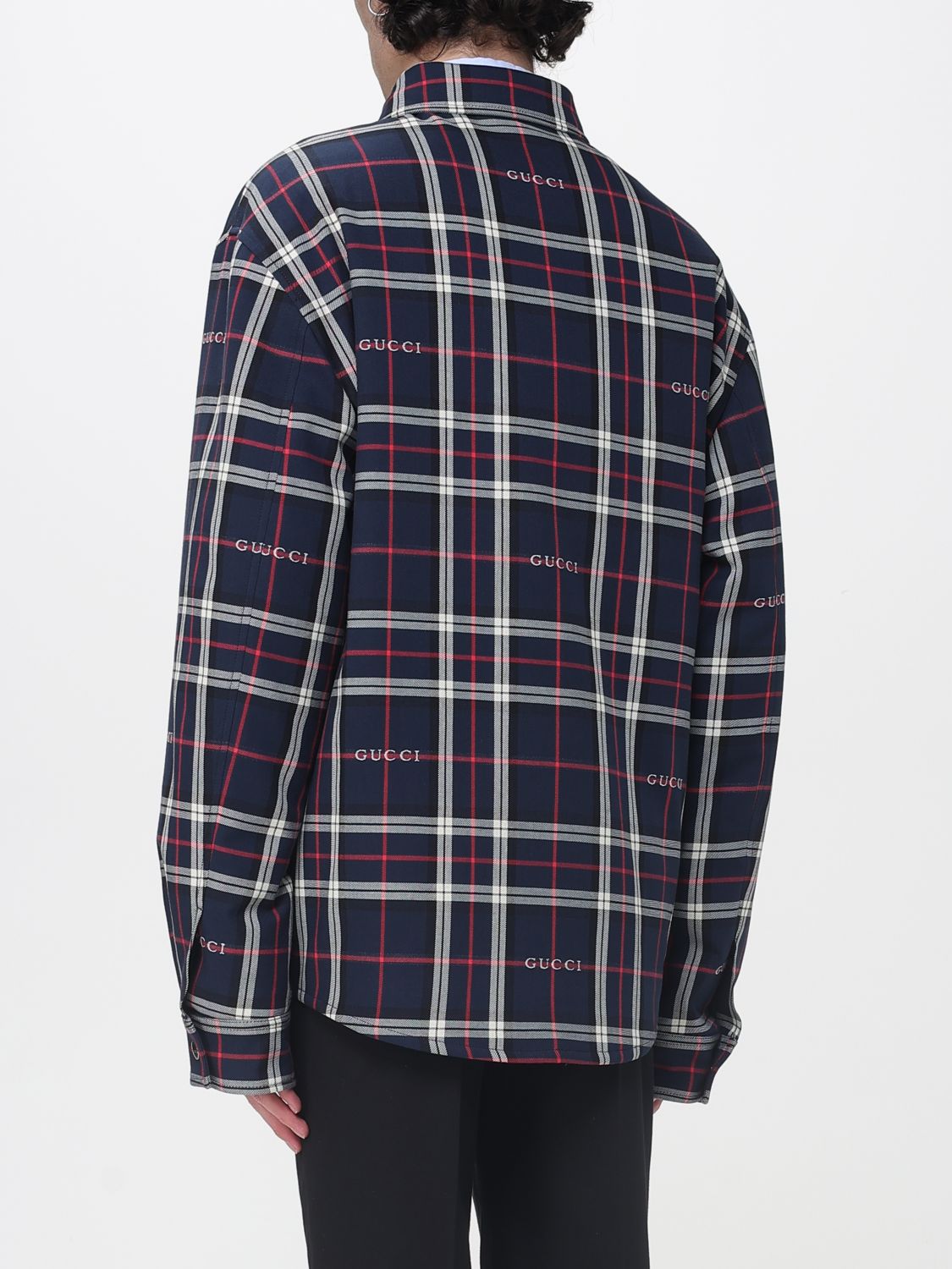 GUCCI CAMISA: Camisa hombre Gucci, Azul Oscuro - Img 3