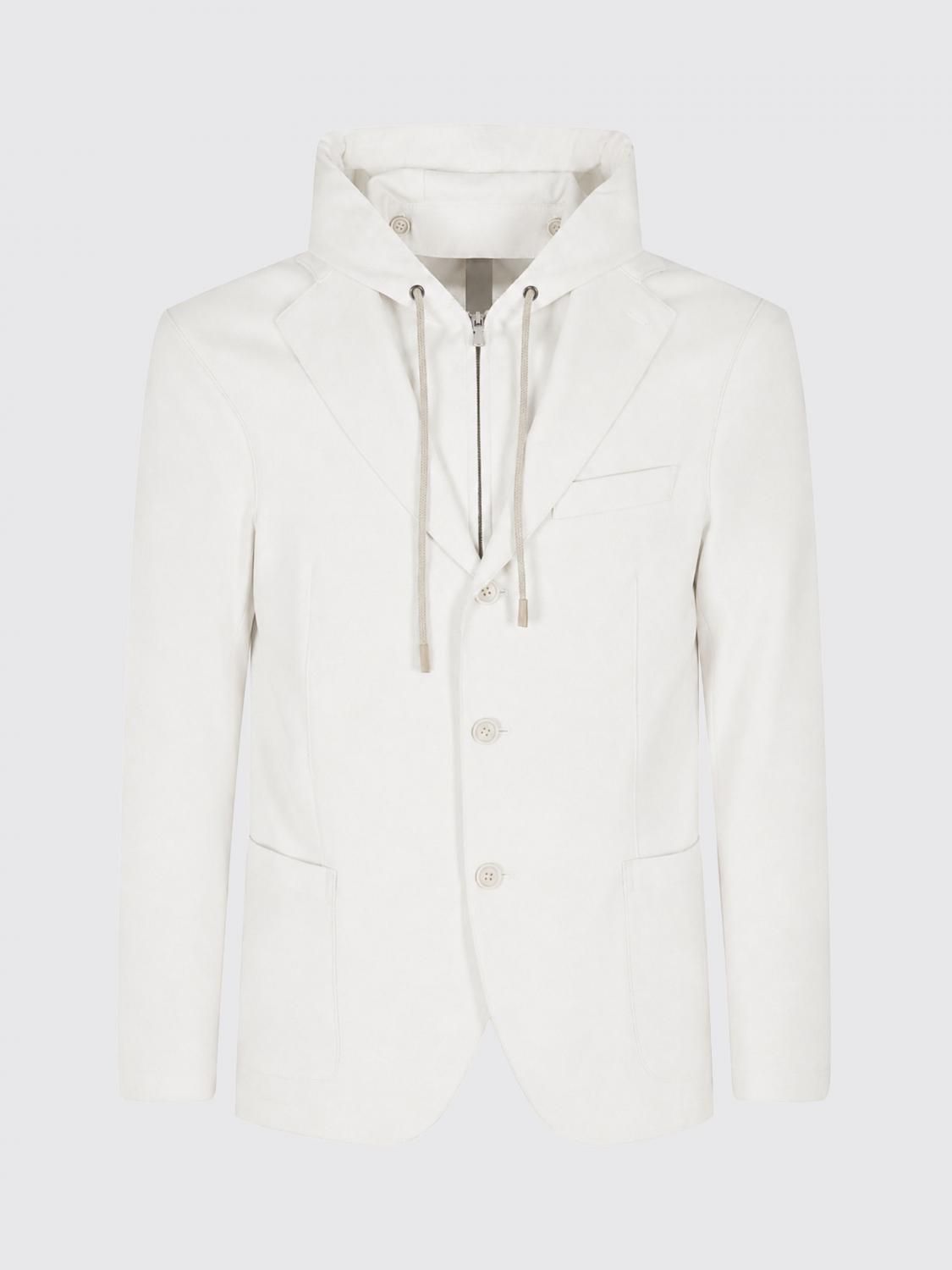 ELEVENTY JACKET: Single-Breasted Piqué Jersey Blazer Eleventy, White - Img 2
