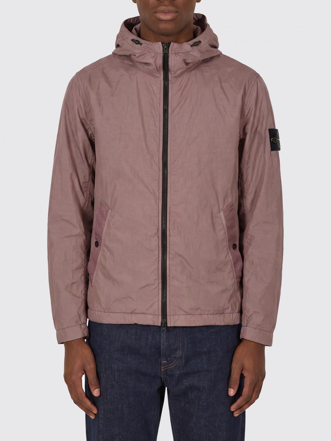 STONE ISLAND ジャケット: Stone Island クリンクルレップスフード付きウィンドブレーカー, バイオレット - Img 1