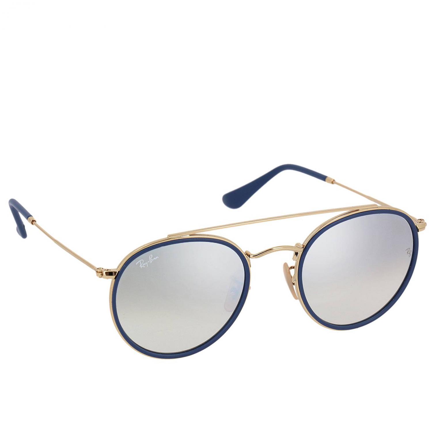 RAY-BAN: Occhiali da sole 3647 in metallo e acetato con doppio