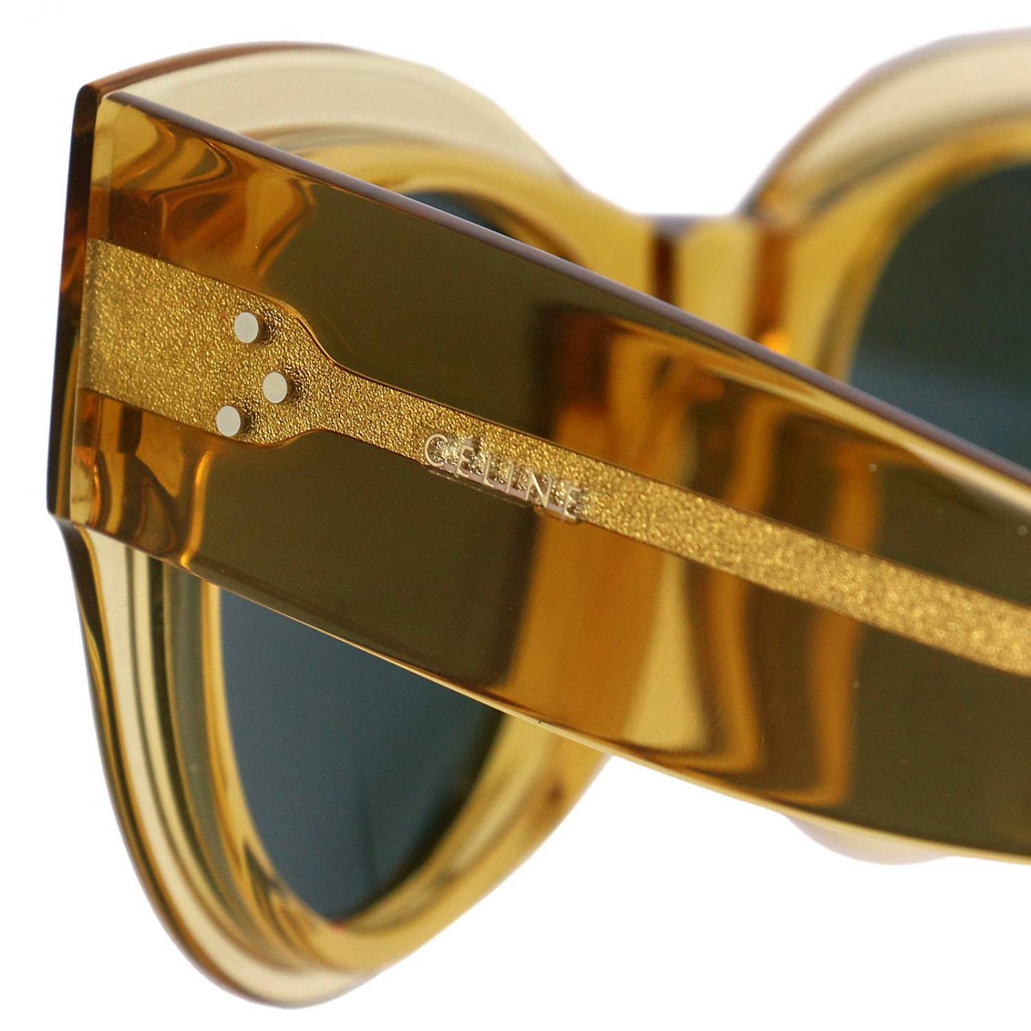 CELINE OCCHIALI DA SOLE: Occhiali da sole cl40008 in acetato, Nero - Img 3