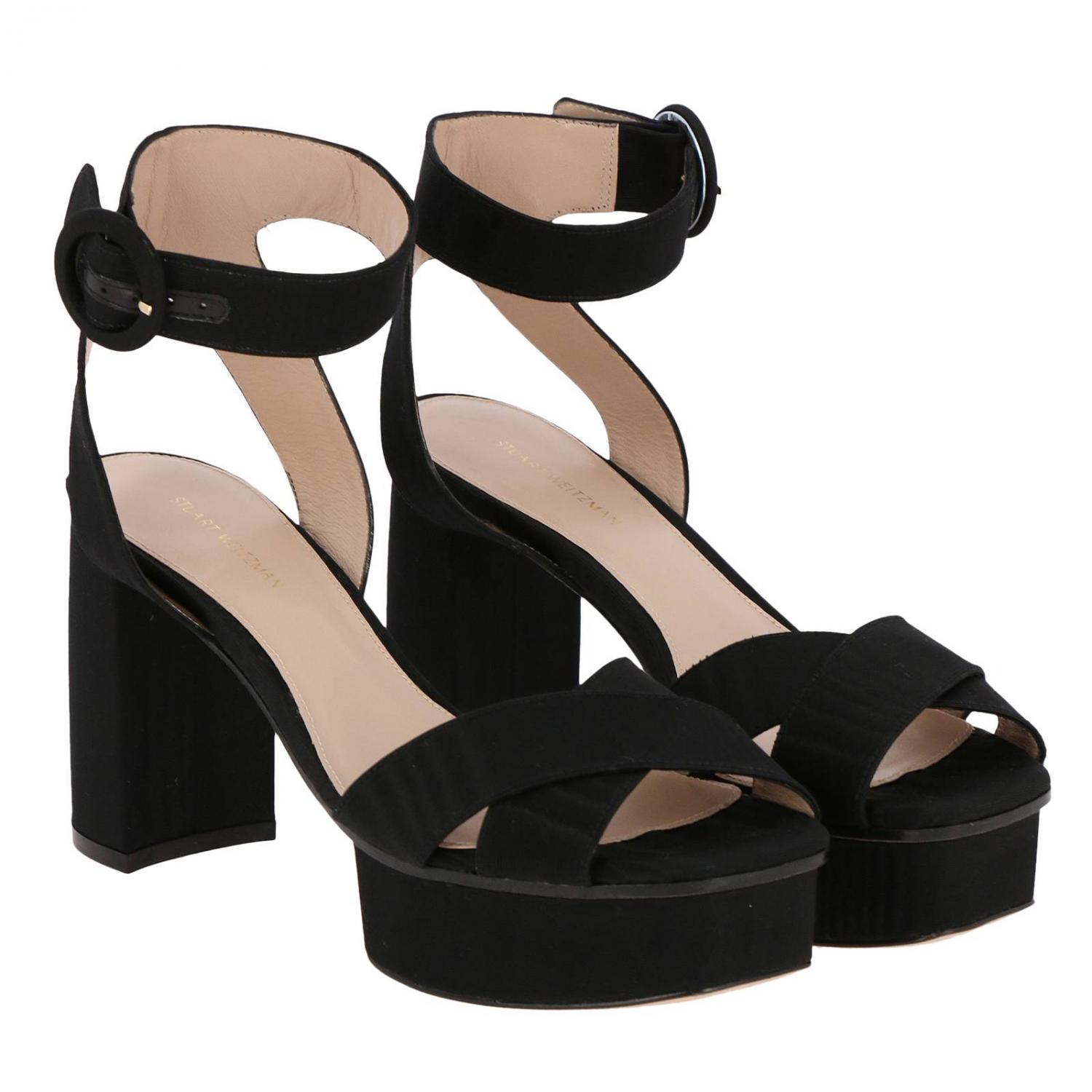 STUART WEITZMAN SANDALEN MIT ABSATZ: Stuart Weitzman Damen Sandalen mit Absatz, Schwarz - Img 2