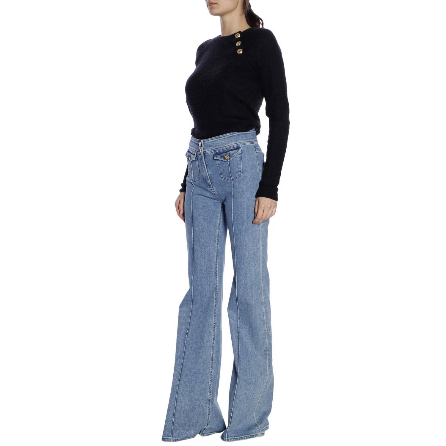 BALMAIN JEANS: Pants women Balmain, Blue - Img 4