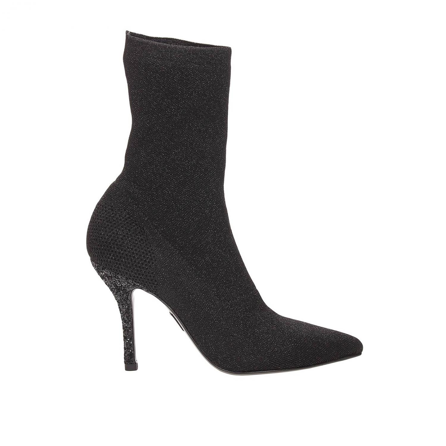 STRATEGIA: Flat booties women Black Strategia flat ankle boot