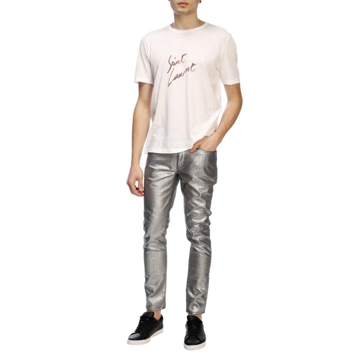 SAINT LAURENT CAMISETA: Camiseta hombre Saint Laurent, Blanco - Img 4