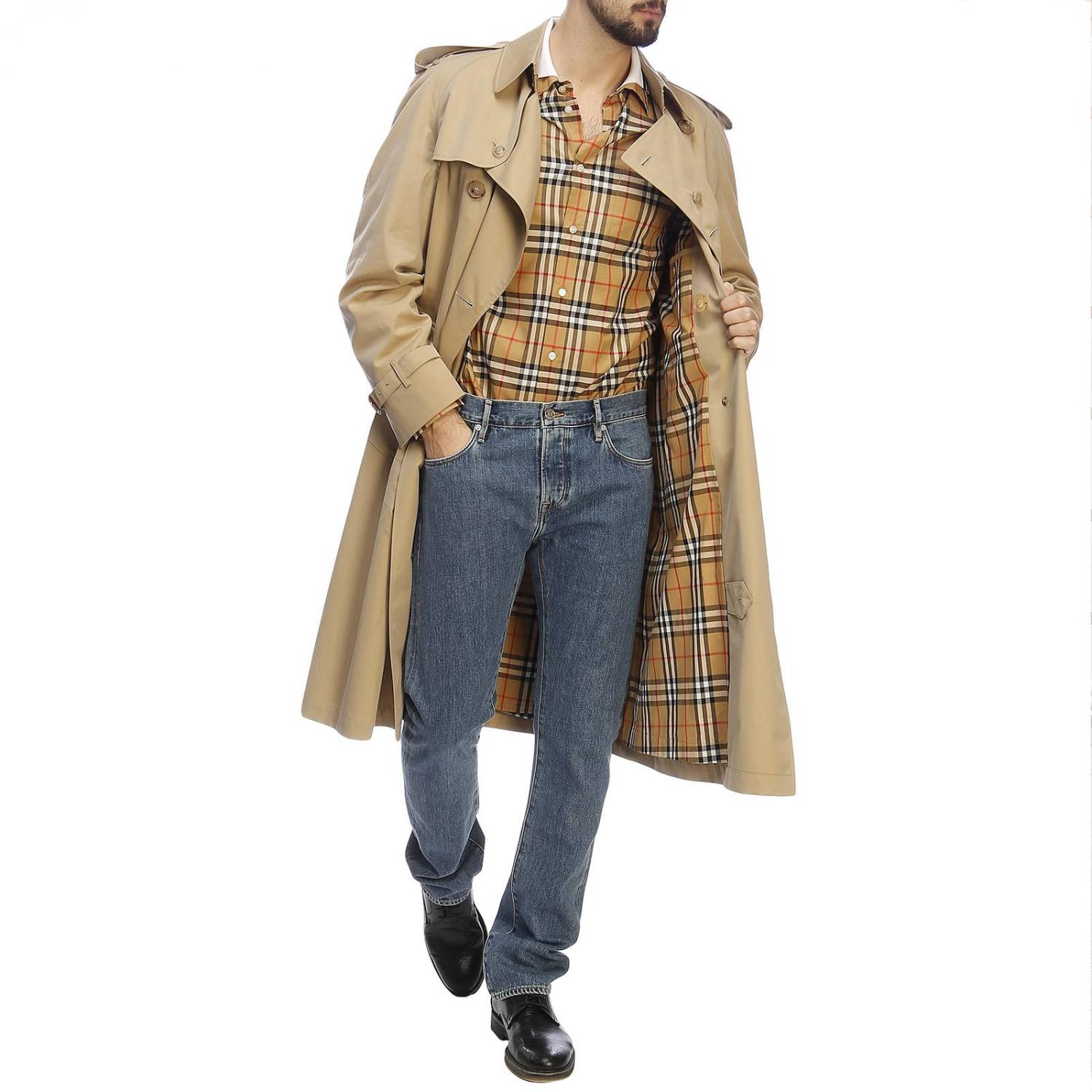 BURBERRY TRENCH COAT: Coat men Burberry, Honey - Img 4