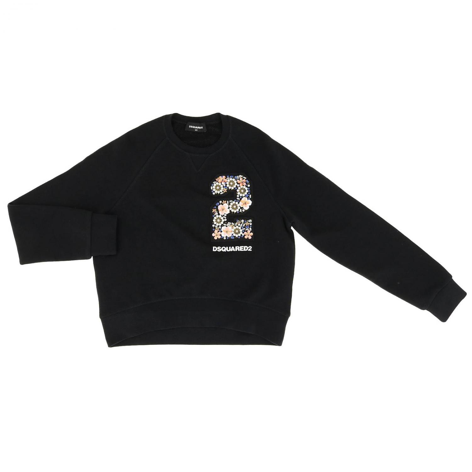 DSQUARED2 PULLOVER: Dsquared2 Junior Mädchen Pullover, Schwarz - Img 1