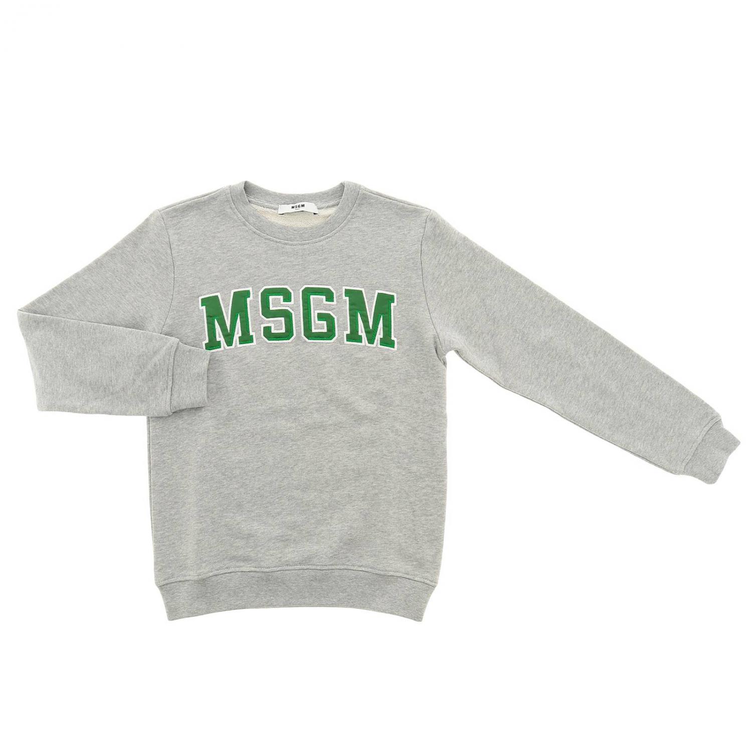 MSGM KIDS PULLOVER: MSGM Kids Jungen Pullover, Grau - Img 1