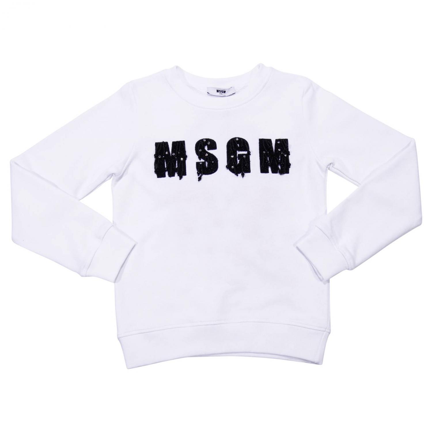 MSGM KIDS SWEATER: Sweater kids MSGM Kids, White - Img 1