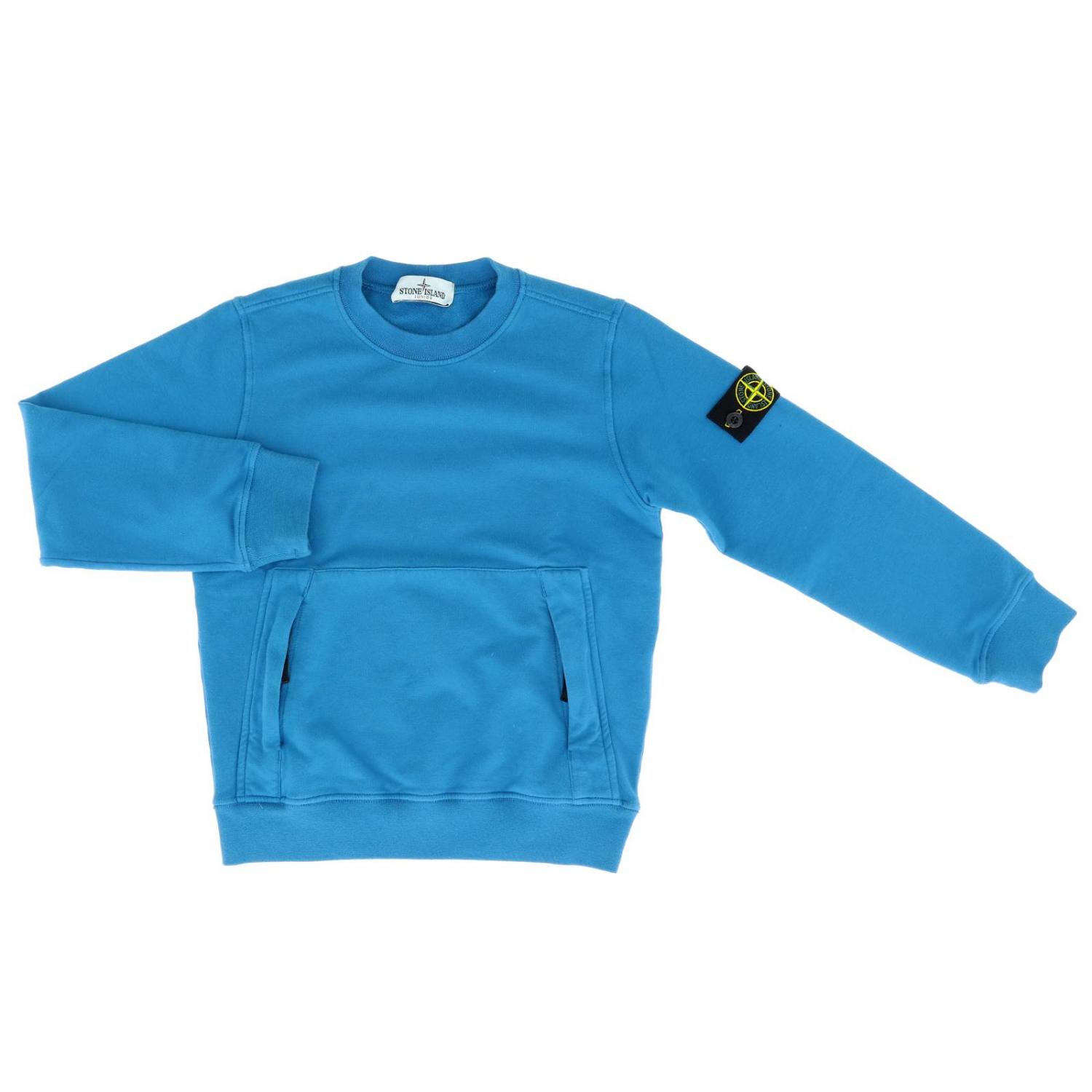 STONE ISLAND JUNIOR PULLOVER: Pullover kinder Stone Island, Hellblau - Img 1