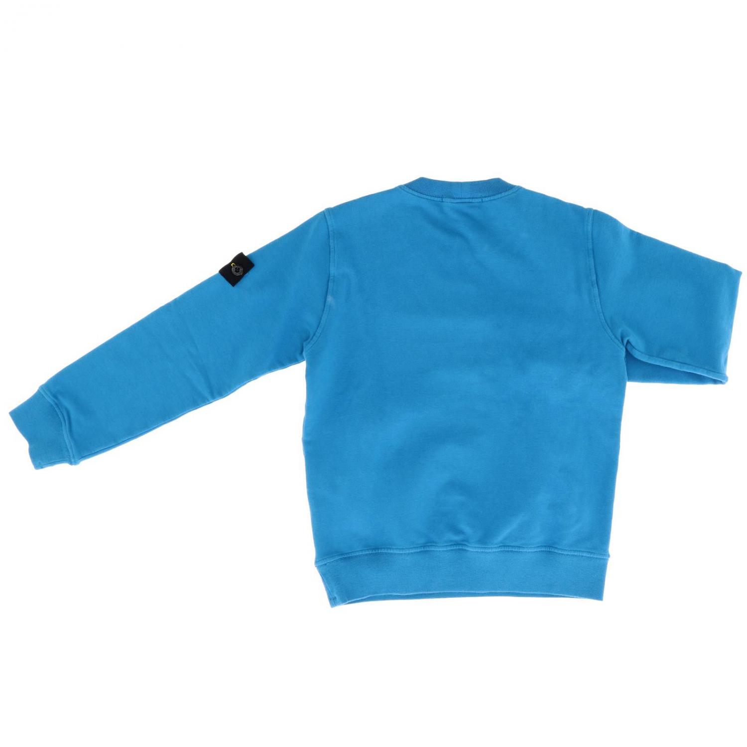 STONE ISLAND JUNIOR PULLOVER: Pullover kinder Stone Island, Hellblau - Img 2